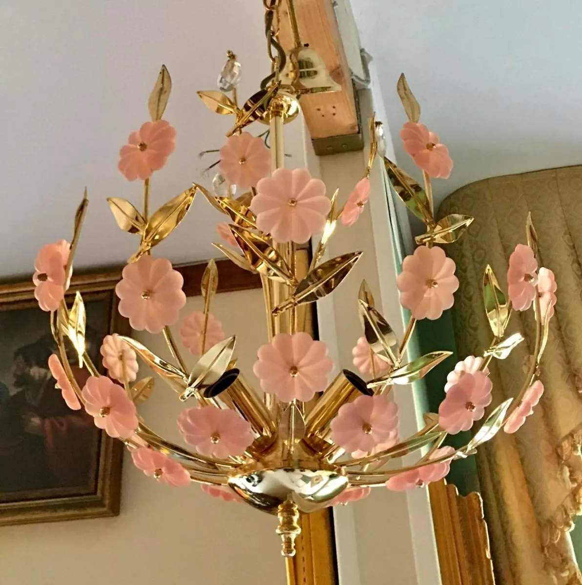Chandelier Period Liberty With Blossom Murano 4 Lights eBay
