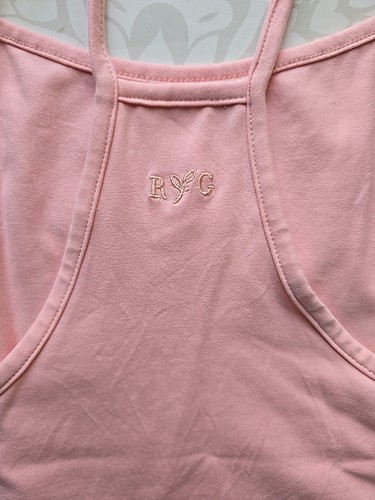 Remie Girl Lt. Pink Bib Overall Romper Size 6 Cotton Spandex - Picture 6 of 10