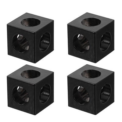  4 Pcs Aluminiumrahmenzubehör 3d Drucker Schwarzer Eckwinkelwürfel