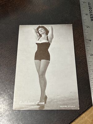 Vntg Movie Actress Pinup Theme Risqué Arcade Card Kathleen Case