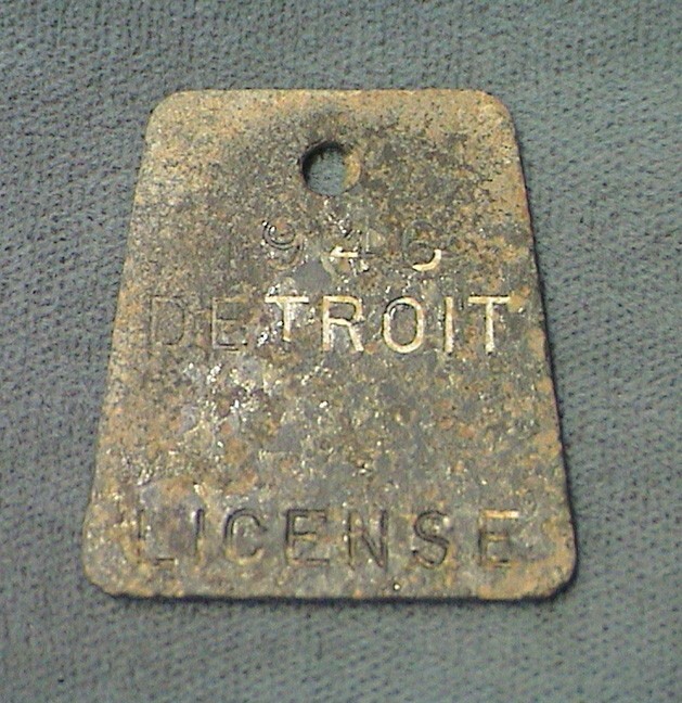 1946 Detroit Dog License Un-issued Tag Michigan Arts & Crafts Michigan No#
