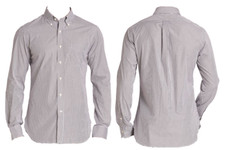 165 Polo Ralph Lauren Slim-Fit Stretch Poplin Shirt, Black/White, Size M