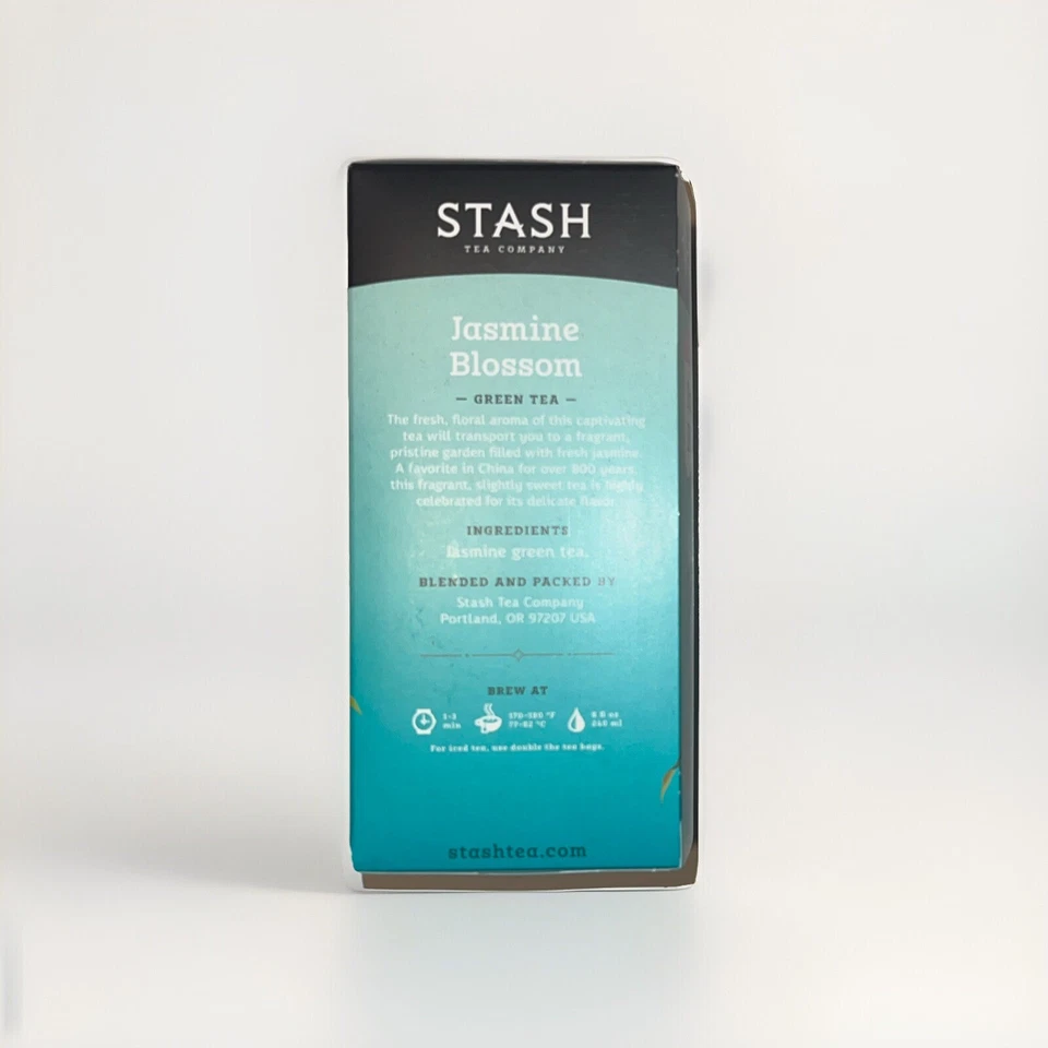 STASH TÉ VERDE FLOR DE JAZMÍN 30 bolsas de cazo gratis sin OGM 2 oz 57 gr Foto 2 de 3