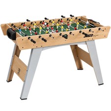 SPORTNOW 4ft Table Football, Foosball Table Game for Adults, Natural Wood