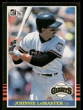 1985 Donruss #114 Johnnie LeMaster San Francisco Giants Baseball Card