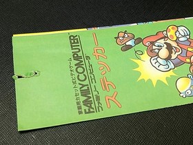 (Game Item) Long Sticker, Famicom, Mario Bros①, Excellent, Amada, Nintendo.