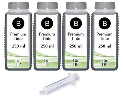 Drucker Tinte Nachfüllset für HP 653 DeskJet Plus Ink Advantage 6075 6475 1000ml