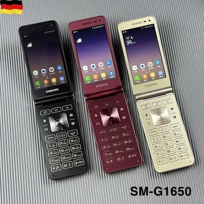 New For Samsung Galaxy Folder2 SM-G1650 Dual SIM Flip Unlocked SmartPhone HOT 