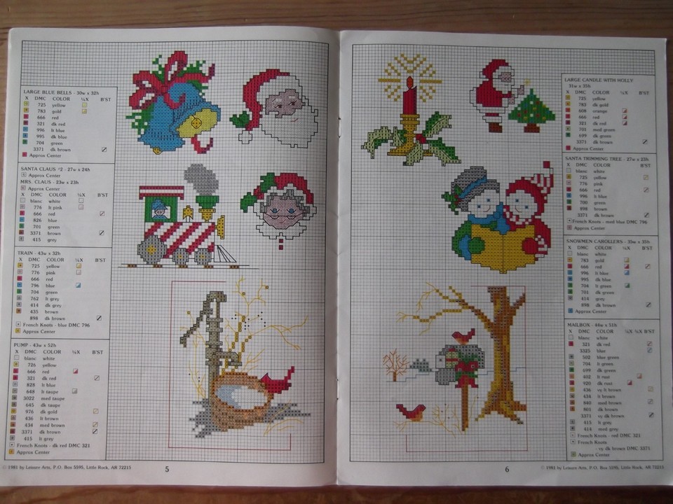1981 - Leisure Arts - Cross Stitch Chart Booklet - Christmas Stitchin ...