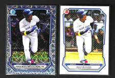 JUAN SANCHEZ 2 Card Lot 2026 Bowman Chrome 1st Lazer #BCP-25 / #BP-23 Base