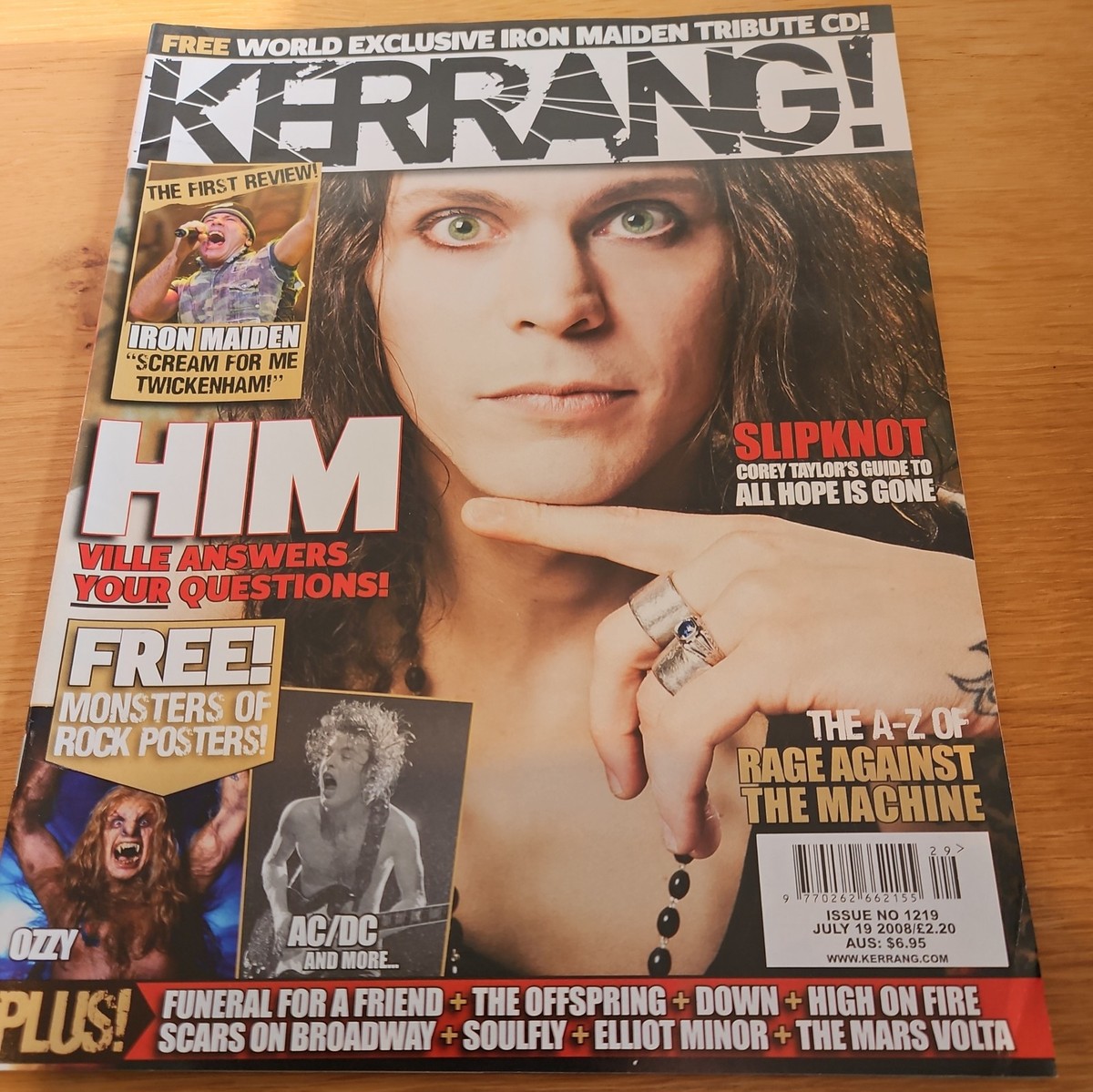 Kerrang Magazine 1219 July 19th 2008 Him Iron Maiden