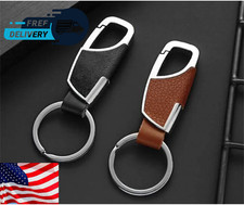 Leather Keychain Car Key Ring Fob Holder for Men Women Gift