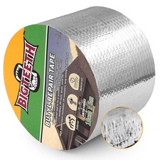 Aluminum Butyl Repair Tape - 4 inch x 16 feet Waterproof Tape for Pipes, Doors,