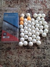 Escalade Sports T1460 STIGA White 1 Star Table Tennis Balls - 46 Pack