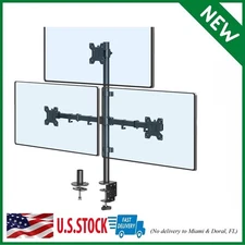 Triple Monitor Stand, Monitor Desk Mount for Three Screens up to 32 Inch, Stacke