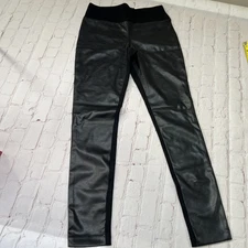 NWT I.N.C Women’s Size 6 BLACK Skinny Pants Pleather Front 