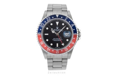 Rolex GMT-Master II Pepsi Automatik Herrenuhr Ref. 16710 Box & Papiere LC 100