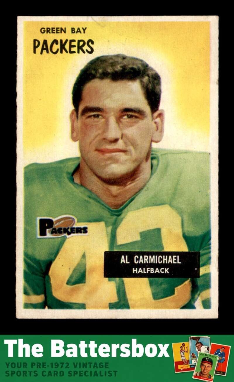 Al Carmichael #102 Football Cards 1955 Bowman trading card — raw and PSA graded price guide