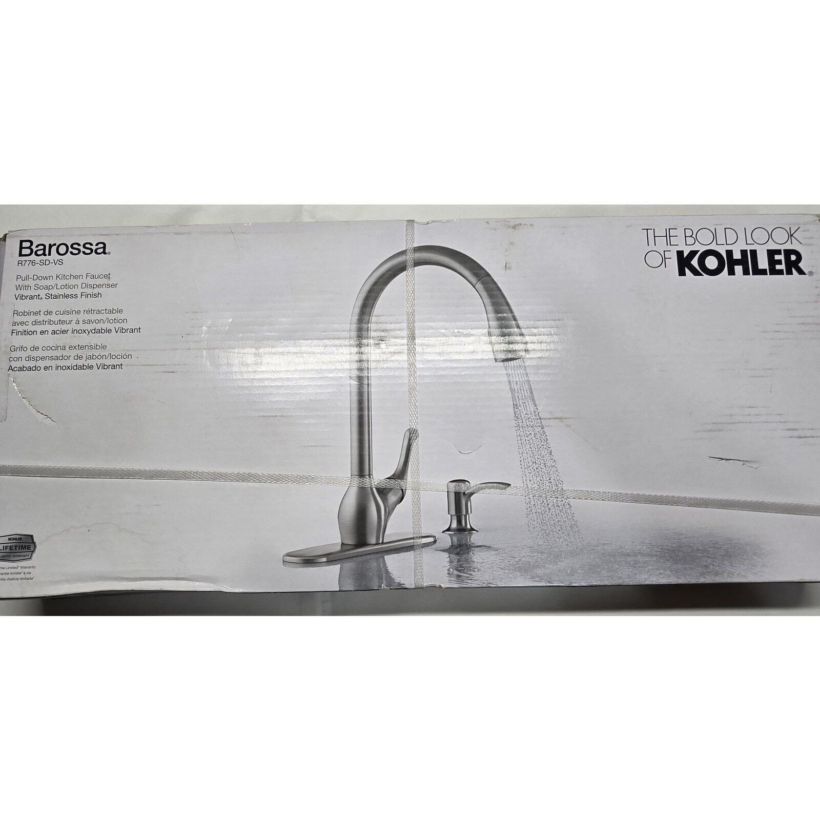 Kohler R776-SD-VS Barossa Kitchen Faucet with Soap Dispenser