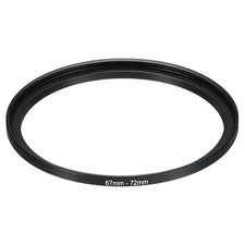 67mm-72mm Metal Step Up Ring, Camera Lens Filter Adapter Ring Black