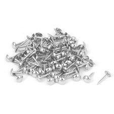 Home Furniture Upholstery Thumb Tack Nail Push Pin Silver Tone 6mm x 14mm 100pcs
