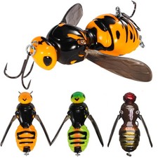FONMANG 3-Piece Topwater Fishing Lures for Bass, Walleye, Pike - Wasp Style