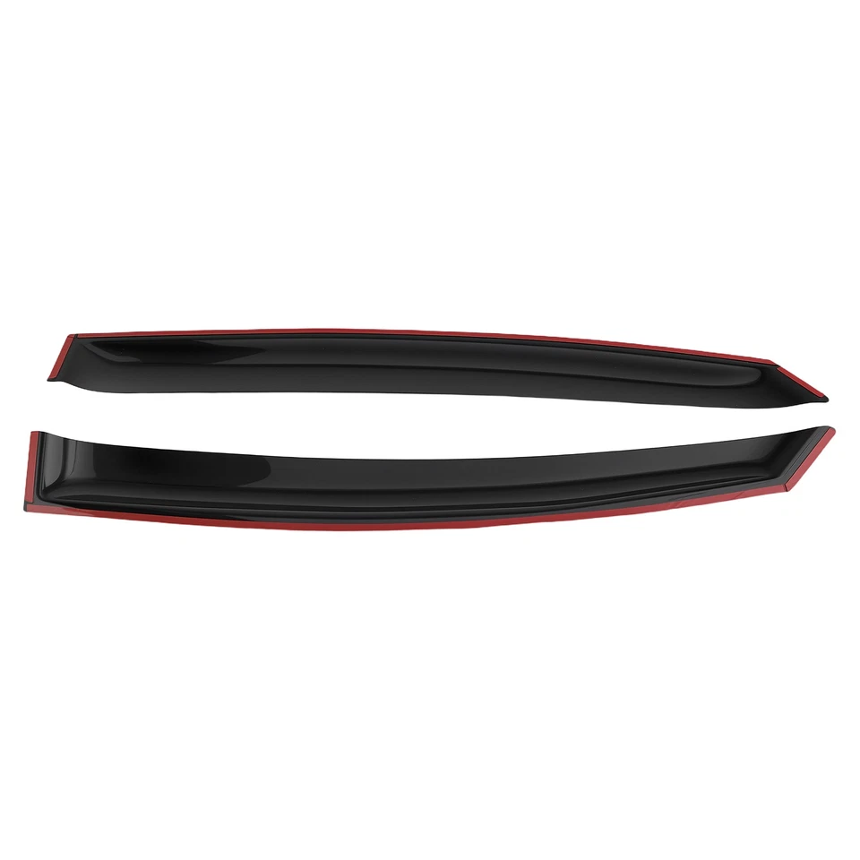4pc Side Window Deflectors Set for Hyundai Accent Sedan 18-22 Black Rain Guards - Image 3 of 4
