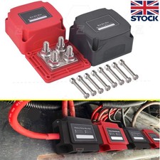 2x Heavy Duty 400A 12-48V Power Distribution Block Bus Bar 8xM10 Terminal Studs