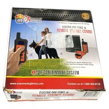 Extreme Dog Fence - 2 collars Remote Transmitter No Fence Wire
