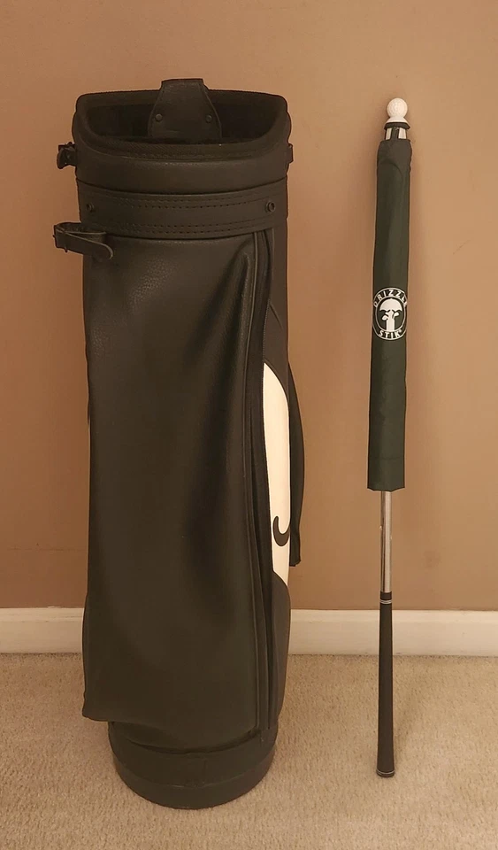 Сумка для гольфкара Titleist 3 2 отсека дорожная кожа лицевая черная белая винтажная - Изображение 4 из 4
