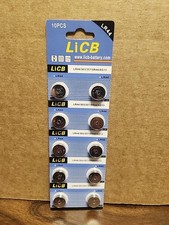 LiCB 10 Pack LR44 AG13 357 303 SR44 Battery 1.5V Button Coin Cell Batteries
