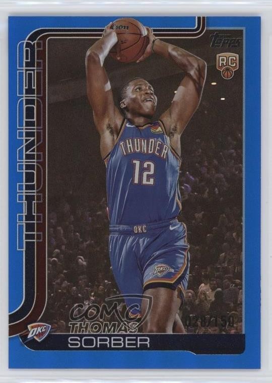 2025-26 Topps Blue Rainbow /150 Thomas Sorber #215 0m89