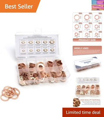 #ad #ad Copper Crush Metric Washers Assortment Kit 9 Sizes Oil Drain Plug Crush Wash... $19.76