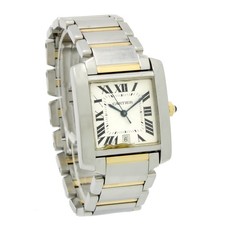 Ladies' Cartier Tank Francaise 28mm Ref. 2302 White Dial Wristwatch #W287112-1