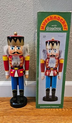 Vintage NEW in Box Erzgebirge Volksunst German Nutcracker 13'' PRINZ 12/50 #7507