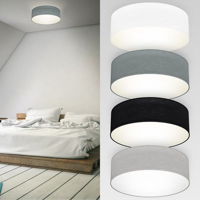 Deckenleuchte Stoffschirm Unterputz Lampe 2-flammig Wohnzimmer Schlafzimmer Flur 38 cm