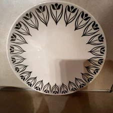 Tulip Time Plate Knowles Kalla Design USA Tulip Design 10”vtg Underglaze