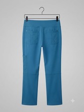 Healing Hands Purple Label Yoga Scrub Pants Size Small Petite Teal 9133P Tori
