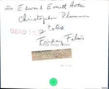 1952 Metropolitan Theater Edward Everett Horton Christopher Plummer C 8X10 Photo