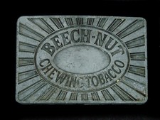 TJ11150 VINTAGE 1970s  BEECH-NUT CHEWING TOBACCO  ADVERTISEMENT BELT BUCKLE