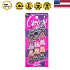 SlideProof Classics Mini Claw Clips - 15 Ct, Assorted Neutrals, Hair Styling ...