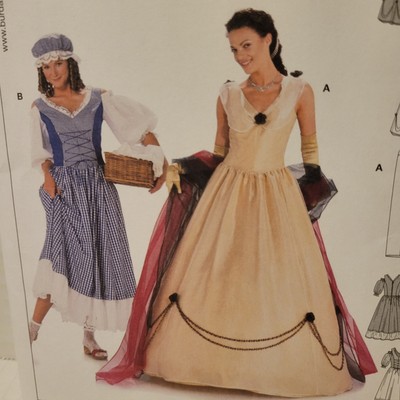 Burda UNCUT 2479 Empress Washerwoman Dress Costume CosplaySz 10-20 Ball Gown