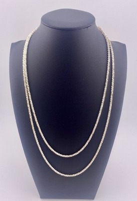 Vintage Milor 925 Sterling Silber Margarita (glitzernd) Kette Halskette, Made in Italy.