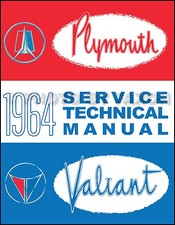 1964 Plymouth Shop Manual Belvedere Fury Sport Valiant Savoy Repair Service Book