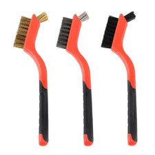 Drahtb&uuml;rsten-Set, 3 St&uuml;ck, Messing, Edelstahl, Nylon, f&uuml;r Reinigung, Entrostung