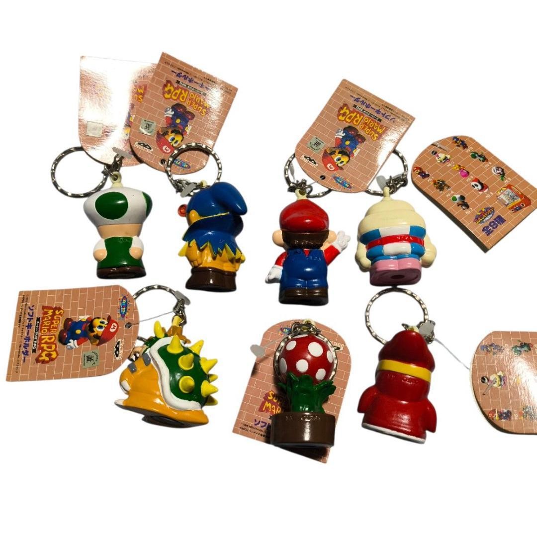 Super Mario RPG Keychain Figure Set 7pcs Banpresto 1995 Vintage