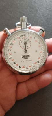 Heuer Trackmaster Vintage Stoppuhr Swiss Made 70er Jahre funktioniert stoppt Resets
