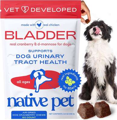 Dog UTI Treatment - Cranberry Supplement for Dogs - Supports Normal Bladder Func