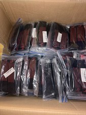 X50 Pairs Job Lot Weight Lifting Straps Black & Red Wrist Wraps Gym Wholesale