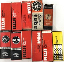 Mixed Lot of 11 Vintage Radio Tubes - RCA, Sylvania, GE - TESTED GUARANTEED
